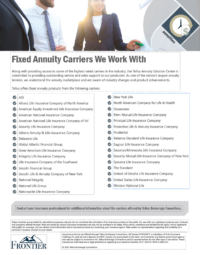 Fixed Annuity Carriers We Work With