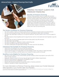 Premium Financing Client Profile